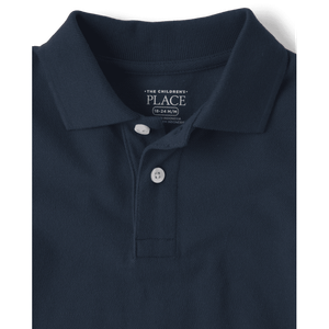 Uniforme escolar de Polo de piqué suave para bebés y niños pequeños Color azul - Product Image 1