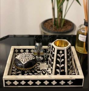 Brûleur d'encens en nacre et bois, parfum benjoin, lavande, fleur d'oranger, forme/couleur/taille personnalisable pour une décoration intérieure élégante - Product Image 1