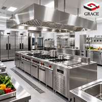 Liste d'équipements de cuisine pour restaurant avec ensemble d'équipements en acier inoxydable