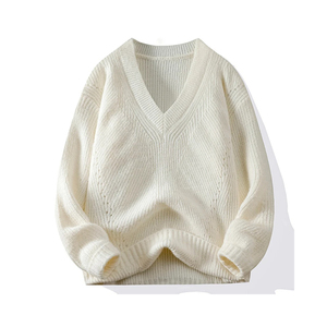 Nueva ropa informal para hombre, suéter de punto transpirable de cuello alto, sudadera de lana de manga larga, cuello alto para hombres - Product Image 1