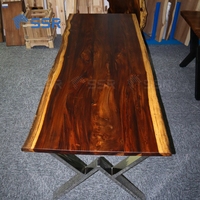 SSR VINA-Comptoir de bord en bois Raintree Live Edge Glue-Dalle de bois Solide Live edge du Vietnam plan de travail antique/dessus de table