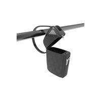 Caja de Seguridad Portátil Mini ABA, Caja de Seguridad de Viaje con Combinación de Llaves, Modelo ARV-S008, Negro/Blanco