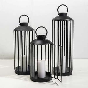 Black Powder Coated Metal Geometric Pattern Candlestick Holder New Design <b>Candle</b> <b>Lantern</b> for Ramadan Decorative <b>Lanterns</b> - Product Image 1