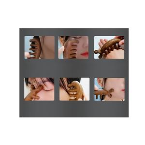 Saeeyต่อคิวหวีไม้จันทน์สีเขียวแท้เครื่องนวดหนังศีรษะสำหรับศีรษะคอมือและขา - Product Image 1