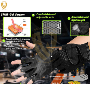 Gants d'haltérophilie en cuir avec logo personnalisé pour salle de sport, fitness, entraînement, bandages pour les mains personnalisés - Product Image 4