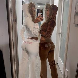 New Winter Color Casual Two Piece Women's Sets Eco Friendly <b>Velvet</b> Hooded Set Women Zip Hoodie Fur Collar Flared Tracksuits - Product Image 2