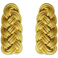 Épaulettes de cérémonie pour homme en toile, tressées chevron, à coudre, couleurs personnalisées argent et or, style vintage Major, pour promotion