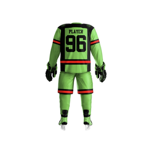 Uniformes de hockey sobre hielo de poliéster transpirable ligero, conjunto de pantalones, uniformes deportivos de equipo de impresión por sublimación para hombres, mujeres y jóvenes - Product Image 3