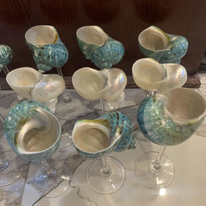 Verres de coquillage faits à la main exquis de tasse de coquillage de luxe pour la décoration de bord de mer et dinant l'origine du Vietnam - Product Image 1