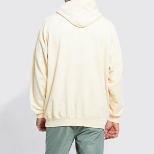 Qualité Streetwear 100% coton respirant polaire surdimensionné sweats à capuche brodés décontracté blanc personnaliser pull hommes OEM Service - Product Image 4