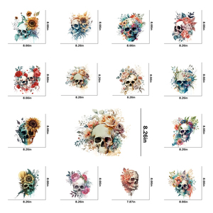 Sudadera con capucha de punto de algodón 100% unisex, estampado de transferencia térmica OEM, patrón de esqueleto de Calavera, cuello redondo para invierno - Product Image 6