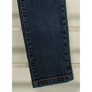 Jeans d'été en coton vintage taille moyenne pour femmes personnalisé OEM ODM bleu moyen lavage poches en détresse broderie respirant - Product Image 3