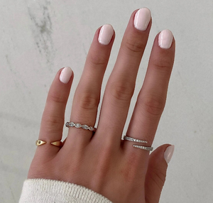 10K oro laboratorio cultivado diamante boda banda laboratorio diamante joyería Marquesa corte diamante compromiso anillo Marquesa bisel eternidad banda - Product Image 5