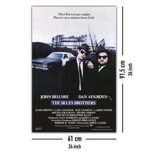 Blues Brothers Hanging <b>Poster</b> Made of Durable Paper - Product Image 4