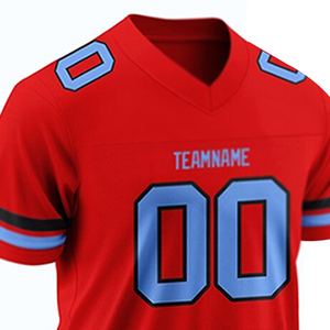 En color rojo, buena calidad, ropa deportiva para hombres, conjunto de uniforme, camisetas de fútbol americano, camiseta de fútbol americano para hombres - Product Image 5