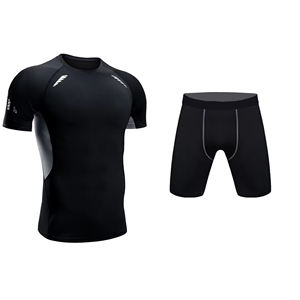 Premium MMA <b>Rash</b> <b>Guard</b> & Shorts Set Stretch Lightweight Quick Dry <b>Rash</b> <b>Guard</b> Sets for <b>Men</b> - Product Image 1