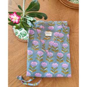 Caftán Gris de Talla Única con Estampado Floral, Estilo Bohemio Elegante, Largo hasta la Rodilla, Corte Holgado, Transpirable, Cuello en V - Product Image 1