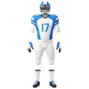 Uniforme de Fútbol Americano Personalizado, 100% Poliéster, Anti-UV, Transpirable, Jersey de Sarga, Impresión por Sublimación, Media Manga - Product Image 2