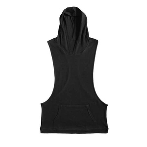 Stringer débardeurs hommes entraînement à capuche Muscle chemise Fitness débardeur hommes vêtements de sport sweats à capuche en coton gilet - Product Image 2