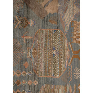 Alfombras de Seda Anudadas a Mano Manchaha Green LSL-318 9x12 Abstract Aubusson para Decoración de Sala de Estar, Nueva Llegada - Alfombras Jaipur US - Product Image 3
