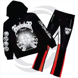 Vente en Gros Logo Personnalisé Streetwear Causal Coton Oversize Baggy Jogging Jambe Large Empilé Côté Rayé Pantalon de Survêtement Hommes - Product Image 2