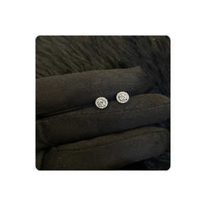 Boucle d'oreille en diamant véritable naturel de qualité supérieure fabriquée en or blanc 18 carats pour les fêtes et les cadeaux des filles dans le monde entier - Product Image 1