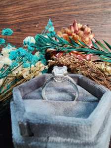 925 Silver Radiant Cut Wedding Band Vintage 2.50 CTW Original Moissanite Diamond Engagement Ring Fine Jewelry for Women - Product Image 3