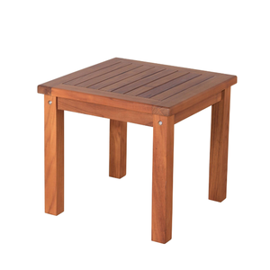 Table à manger d'extérieur en bois massif minimaliste classique en bois de teck naturel carré à lattes 50 cm meubles de terrasse de patio - Product Image 6