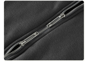 เสื้อมีฮู้ดแบบมีซิปสำหรับผู้ชายผ้าคอตตอนออร์แกนิกโอเวอร์ไซส์ปรับแต่งได้สำหรับฤดูหนาว - Product Image 4