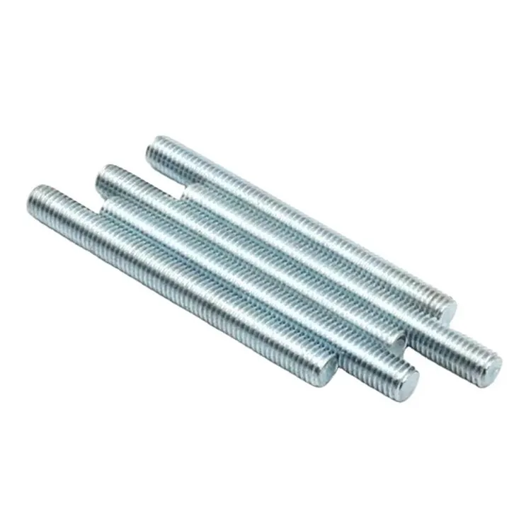 Fixadores Rod rosqueado M8 M10 M20 Bar aço carbono galvanizado Full Thread Stud Bolt DIN976 Haste rosqueada