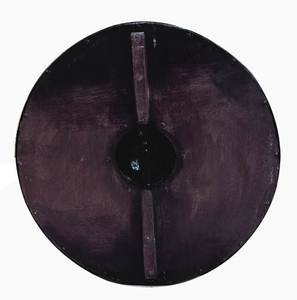 Escudo redondo medieval de madera artesanal, diseño vikingo pintado, escudo completo para regalos novedosos de Calvin Handicraft - Product Image 3