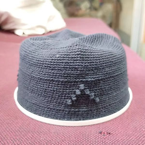 ใหม่หมวกมุสลิมมุสลิมมุสลิม kufi หมวกกะโหลกศีรษะปักลายสีขาว kufi - Product Image 1