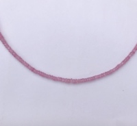 Collier de perles facettées rondes en topaze rose naturelle 2mm 4mm, qualité AAA, noué à la main, en argent sterling doré, création de bijoux tendance