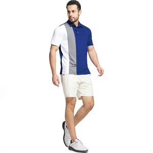Nuevos polos de golf para hombre, camisas de polo de manga corta con ajuste seco, rendimiento informal, absorbe la humedad, polos de bloque de color - Product Image 5