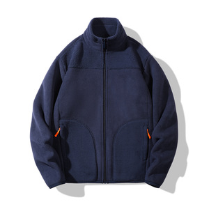 Chaqueta Cálida Reversible con Cuello Alto para Hombre y Mujer, Forro de Sherpa, Felpa Unisex, Abrigo Grueso de Felpa Tipo Piel de Visón para Invierno - Product Image 4