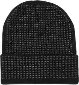 Chapeau d'hiver de mode de haute qualité en gros pour hommes, chapeau beanie personnalisé avec strass, nouvelle mode - Product Image 2