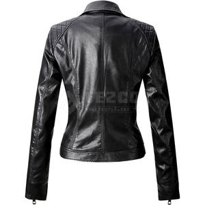 Chaqueta de cuero profesional de alta calidad último diseño 2023 Material de cuero para mujer en venta - Product Image 2