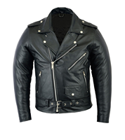 Vente en gros Veste en cuir véritable pour hommes style Brando Perfecto de moto Veste de motard noire Service personnalisé OEM
