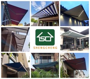 Parasol para exteriores, brazo plegable retráctil automático, toldo lateral de casete completo, marco de aluminio, toldo rodante, toldo para <span class=keywords><strong>puerta</strong></span> - Product Image 6