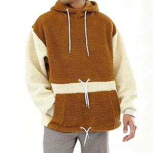 เสื้อฮู้ดเชอร์ปาผู้ชายปี 2025 แบบเรียบสีพื้น สไตล์สตรีท ผ้าฝ้าย 100% ผ้าฟลีซหนานุ่ม เสื้อกันหนาวมีกระเป๋า - Product Image 1