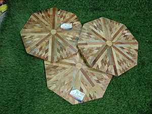 Juego de tabla de cortar de madera de acacia de primera calidad, bloque de corte de cuchillo duradero con incrustaciones de resina florales y geométricas para utensilios de cocina domésticos - Product Image 6