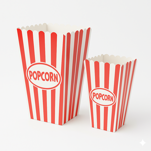 กล่องข้าวโพดคั่วกระดาษศิลปะแบบใช้แล้วทิ้งที่เป็นมิตรกับสิ่งแวดล้อมสำหรับงานเลี้ยงบรรจุภัณฑ์ขนมขบเคี้ยวงานเทศกาลและการตกแต่ง - Product Image 2