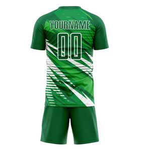 เสื้อฟุตบอลพิมพ์ซับลิเมชันสีเขียวของเคลลี่สีขาว - Product Image 4