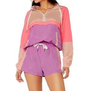 Logo personnalisé pour femmes/Ensembles coupe-vent court avec col Sublimation Ensemble coupe-vent assorti Couleur/logo personnalisable - Product Image 2