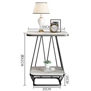Modern Convenient Convertible Living Room Furniture Durable Iron Frame Stone Top Decorative <b>Table</b> for Home Beside <b>Sofa</b>-SST020 - Product Image 3
