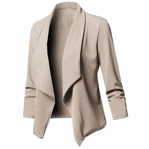 Custom Design Womens Blazer Coat with Notch Lapel Long Sleeve Slim Fit Stylish Office <b>Suit</b> <b>Jacket</b> for Casual and Formal Wear - Product Image 1