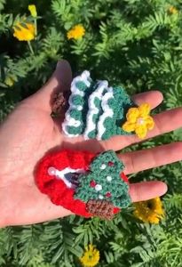 Accesorios para el cabello de ganchillo, adorno de horquilla hecho a mano de lana para niñas, decoración navideña, artesanía de Vietnam - Product Image 3