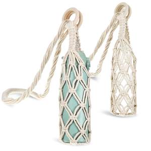 Crossbody Macrame Bottle Holder Coffee Cup Wines - Slim Elegante y de lujo Macrame Cord DE LA India - Product Image 5