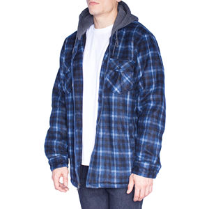 Men's Premium High Quality Winter Jacket New Design Solid Color Flannel <b>Hoodie</b> Stand Light Windbreaker Fleece Material <b>Thin</b> - Product Image 4