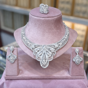 Parures de bijoux fantaisie en alliage plaqué argent - Product Image 1